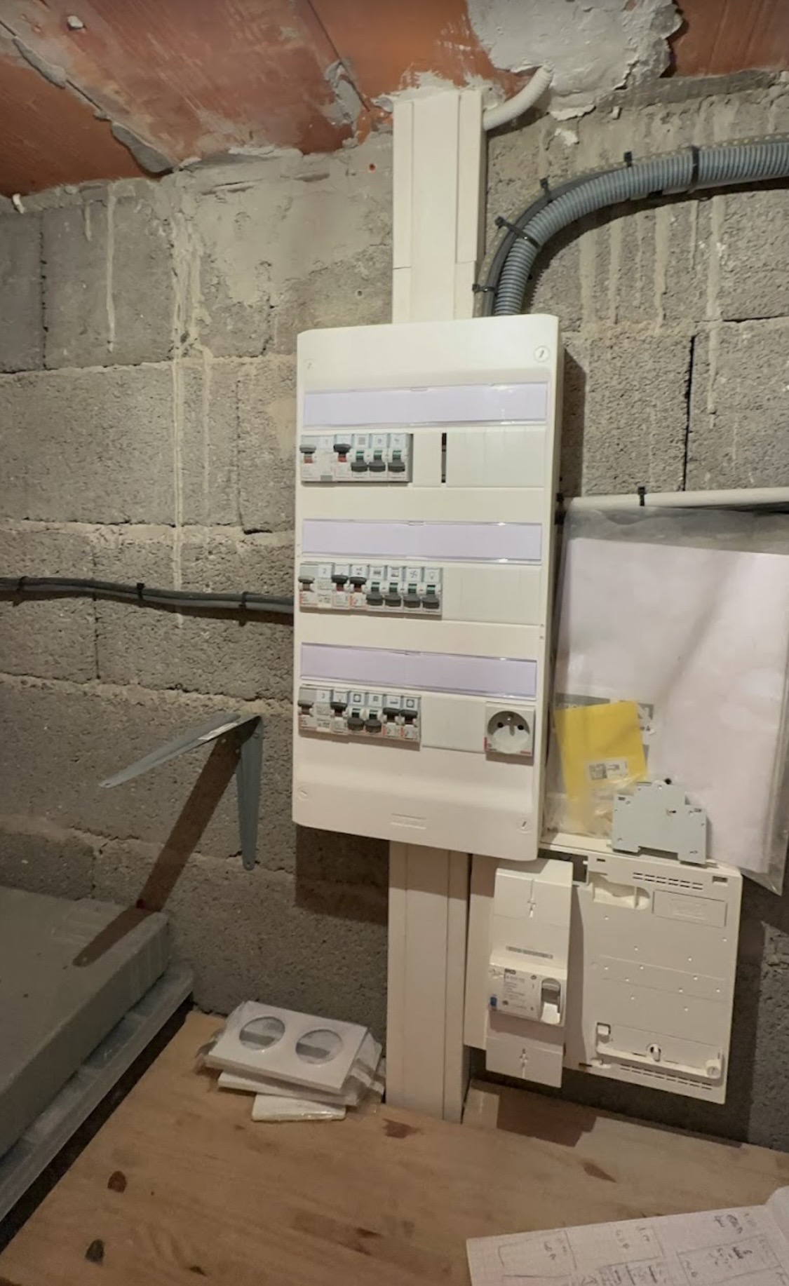 Tableau électrique Legrand avec disjoncteurs modernes